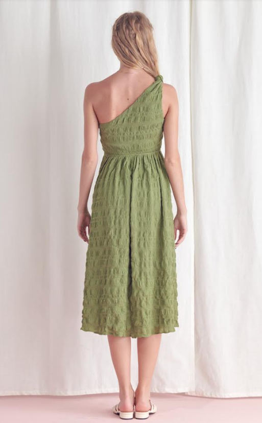 Military Green O-Ring Cut Out Mighty Dress